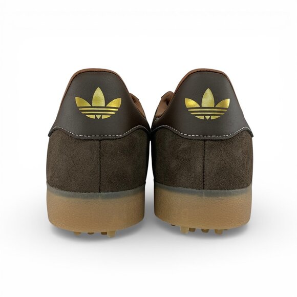 adidas Gazelle Golf Spikeless Men\'s Dark Brown Spikeless Golf Shoes JQ7747